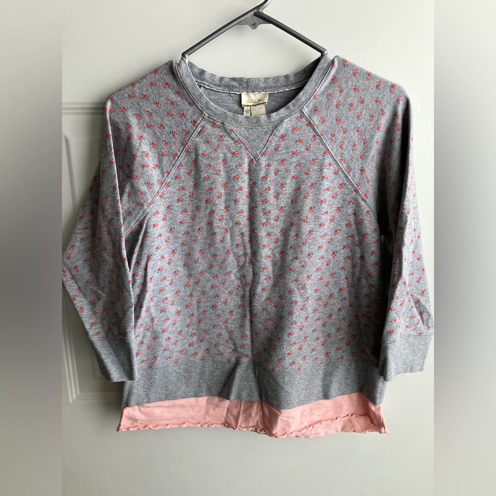 Matilda Jane “Hello Lovely” comfy layers dainty floral sweater cotton medium
